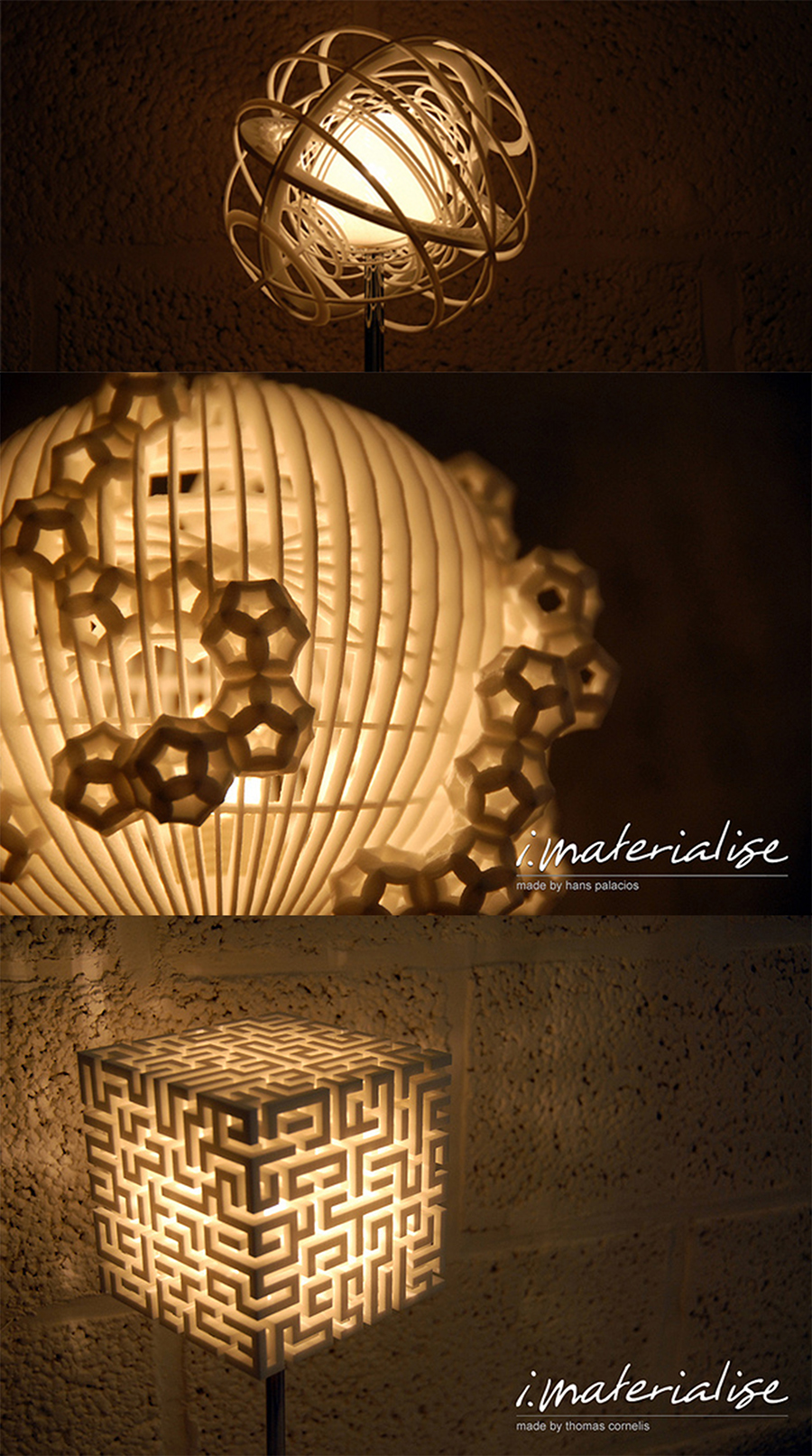 3D printed lamps